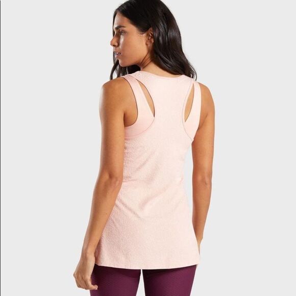 Gymshark TRUE TEXTURE Split Tie Pastel VEST Tank Top S Workout Yoga Gym Golf - Picture 6 of 13